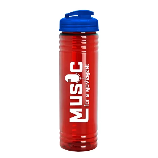 Slim Cylinder Design 24 oz Transparent Sport Bottles with Flip Top... from ASI 40480 Koozie Group