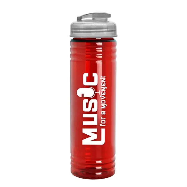 Slim Cylinder Design 24 oz Transparent Sport Bottles with Flip Top... from ASI 40480 Koozie Group