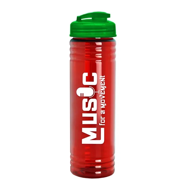 Slim Cylinder Design 24 oz Transparent Sport Bottles with Flip Top... from ASI 40480 Koozie Group