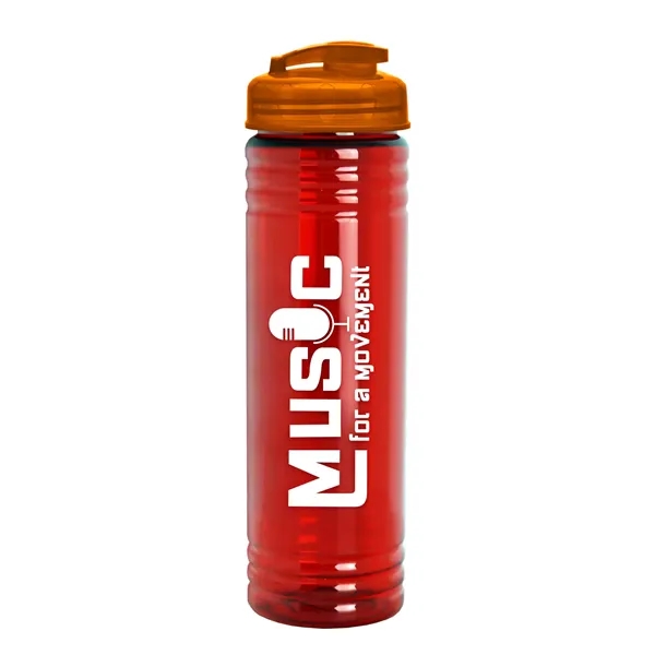 Slim Cylinder Design 24 oz Transparent Sport Bottles with Flip Top... from ASI 40480 Koozie Group