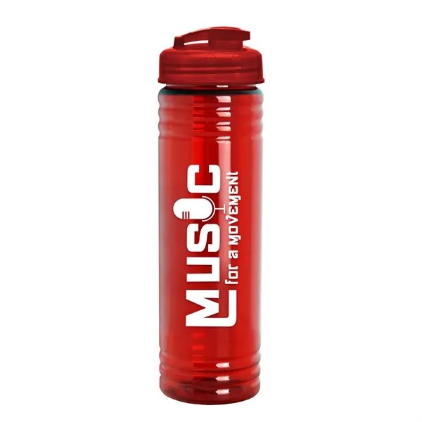 Slim Cylinder Design 24 oz Transparent Sport Bottles with Flip Top... from ASI 40480 Koozie Group