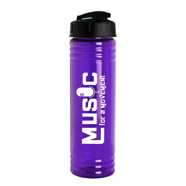 Slim Cylinder Design 24 oz Transparent Sport Bottles with Flip Top... from ASI 40480 Koozie Group