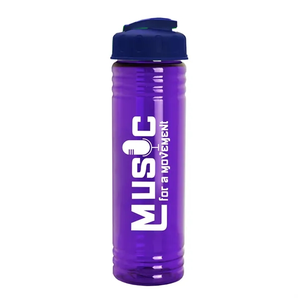 Slim Cylinder Design 24 oz Transparent Sport Bottles with Flip Top... from ASI 40480 Koozie Group