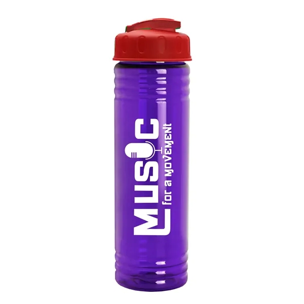 Slim Cylinder Design 24 oz Transparent Sport Bottles with Flip Top... from ASI 40480 Koozie Group
