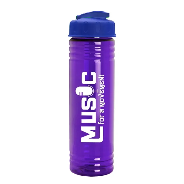 Slim Cylinder Design 24 oz Transparent Sport Bottles with Flip Top... from ASI 40480 Koozie Group