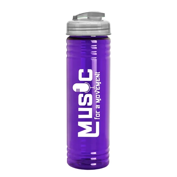 Slim Cylinder Design 24 oz Transparent Sport Bottles with Flip Top... from ASI 40480 Koozie Group