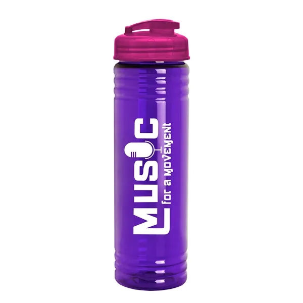 Slim Cylinder Design 24 oz Transparent Sport Bottles with Flip Top... from ASI 40480 Koozie Group