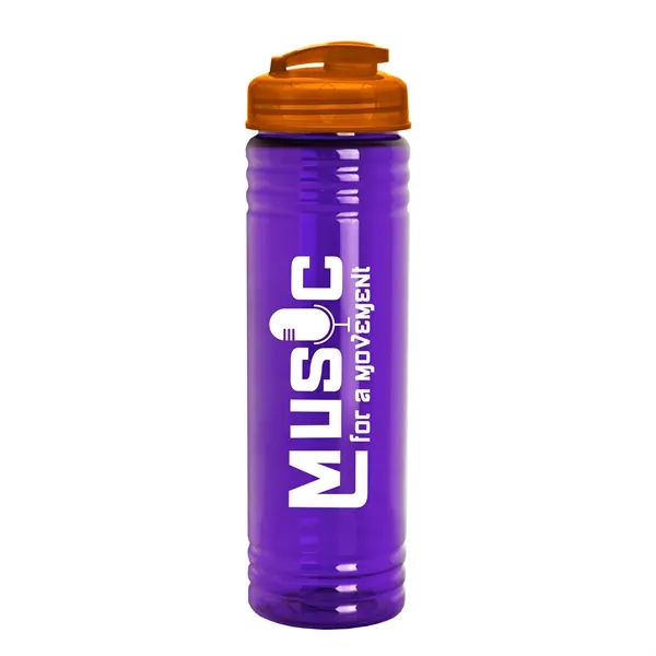 Slim Cylinder Design 24 oz Transparent Sport Bottles with Flip Top... from ASI 40480 Koozie Group