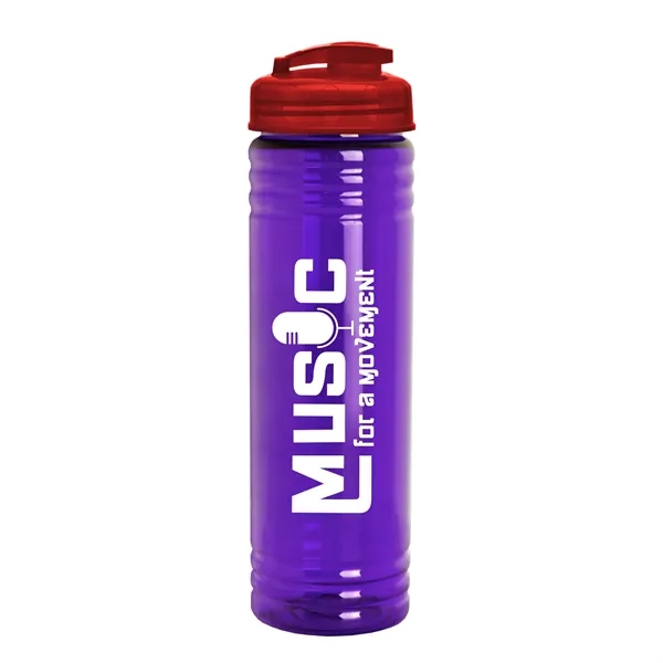 Slim Cylinder Design 24 oz Transparent Sport Bottles with Flip Top... from ASI 40480 Koozie Group