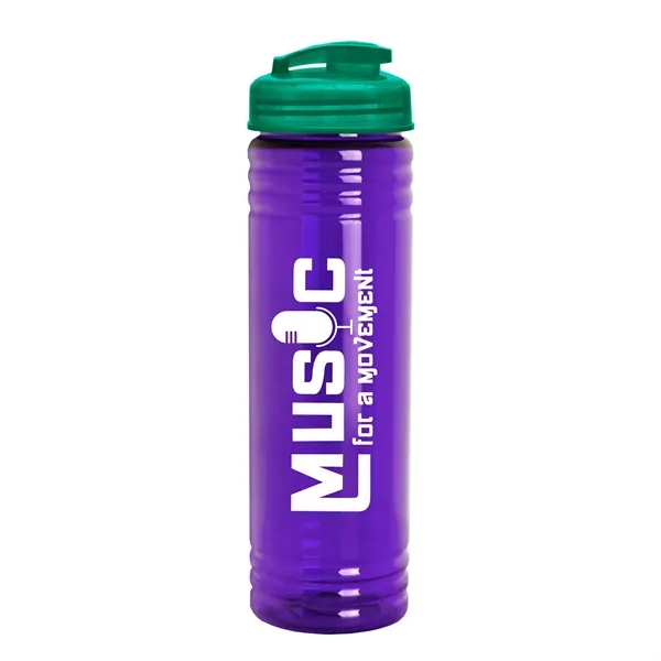 Slim Cylinder Design 24 oz Transparent Sport Bottles with Flip Top... from ASI 40480 Koozie Group