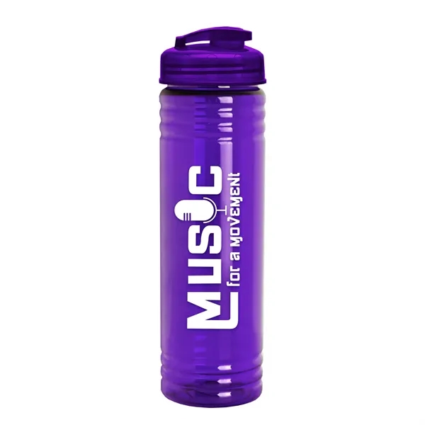 Slim Cylinder Design 24 oz Transparent Sport Bottles with Flip Top... from ASI 40480 Koozie Group
