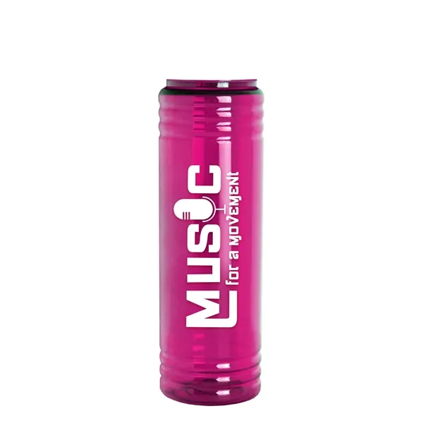 Slim Cylinder Design 24 oz Transparent Sport Bottles with Flip Top... from ASI 40480 Koozie Group
