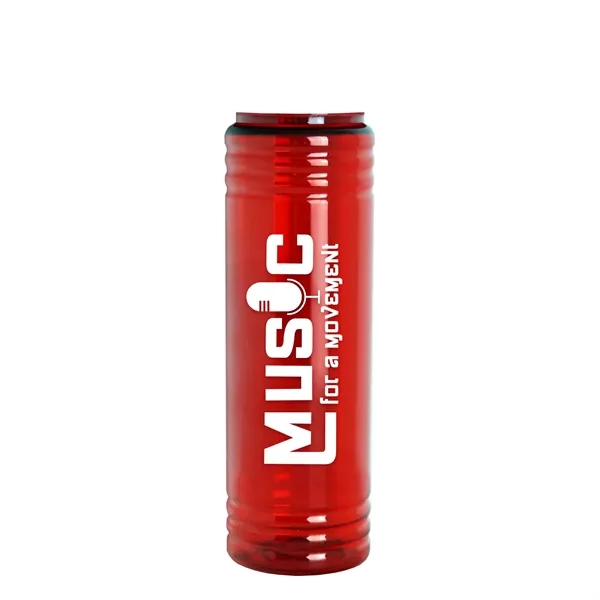 Slim Cylinder Design 24 oz Transparent Sport Bottles with Flip Top... from ASI 40480 Koozie Group