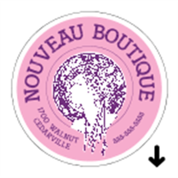 1" Circle shaped roll labels with a one color imprint.... from ASI 89910 Stouse, LLC