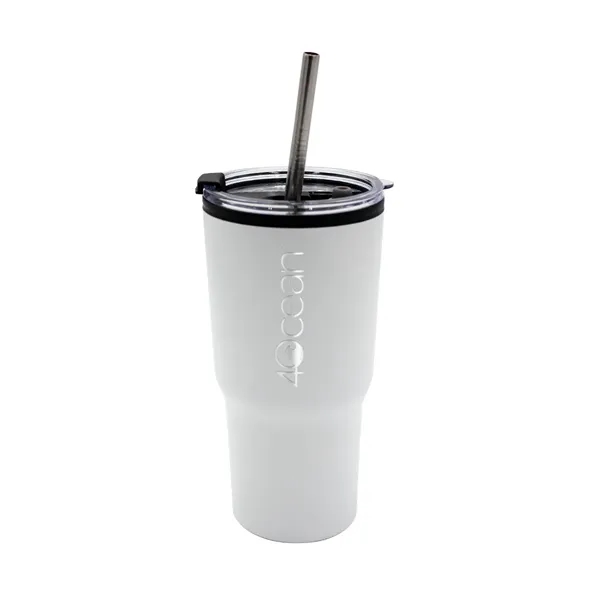 20 oz. Ares Recycled Tumbler with Stainless Straw Lid, Premi... from ASI 30270 Aakron Line