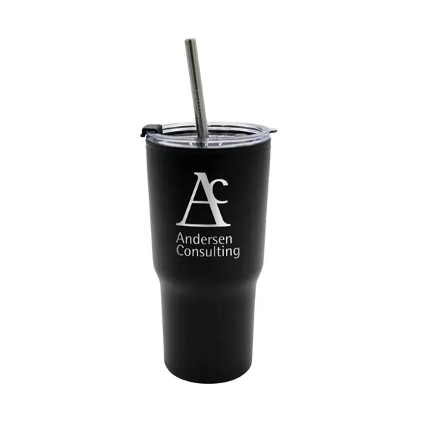 20 oz. Ares Recycled Tumbler with Stainless Straw Lid, Premi... from ASI 30270 Aakron Line