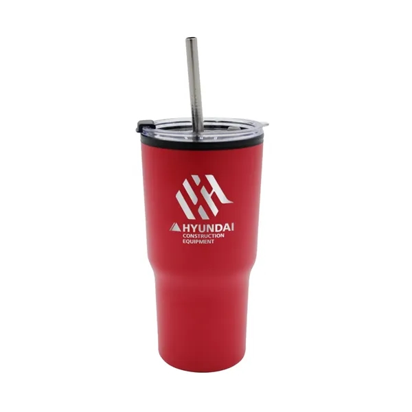 20 oz. Ares Recycled Tumbler with Stainless Straw Lid, Premi... from ASI 30270 Aakron Line