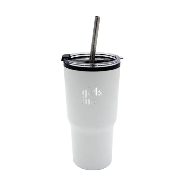20 oz. Ares Recycled Tumbler with Stainless Straw Lid, Stand... from ASI 30270 Aakron Line