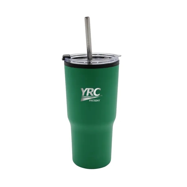 20 oz. Ares Recycled Tumbler with Stainless Straw Lid, Stand... from ASI 30270 Aakron Line