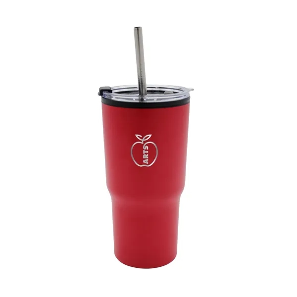 20 oz. Ares Recycled Tumbler with Stainless Straw Lid, Stand... from ASI 30270 Aakron Line