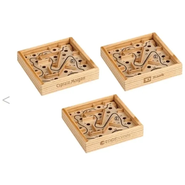 Pocket-sized puzzle crafted from natural wood with a sleek stainless steel... from ASI 88060 Snugz/USA Inc