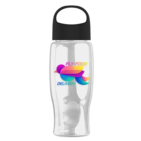 Poly-Pure - 27 Oz. Transparent Bottle With Oval Crest Lid... from ASI 40480 Koozie Group