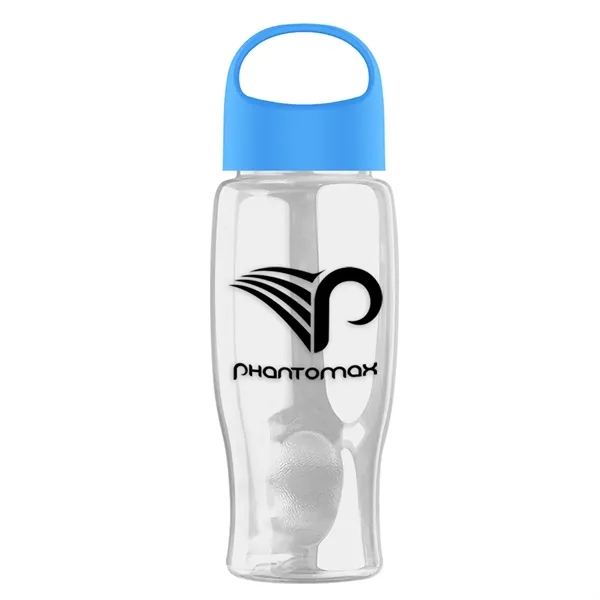 Poly-Pure - 27 Oz. Transparent Bottle With Oval Crest Lid... from ASI 40480 Koozie Group