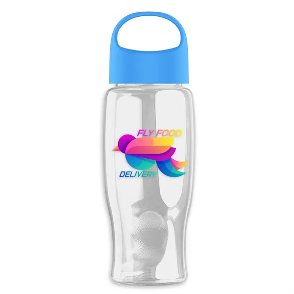 Poly-Pure - 27 Oz. Transparent Bottle With Oval Crest Lid... from ASI 40480 Koozie Group