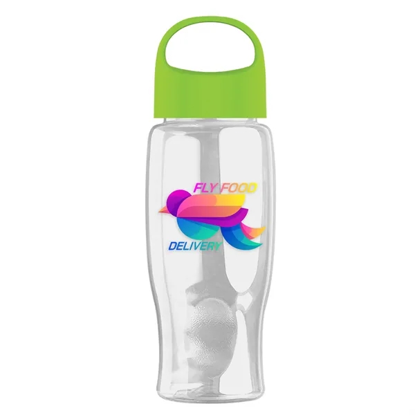 Poly-Pure - 27 Oz. Transparent Bottle With Oval Crest Lid... from ASI 40480 Koozie Group