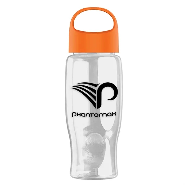 Poly-Pure - 27 Oz. Transparent Bottle With Oval Crest Lid... from ASI 40480 Koozie Group