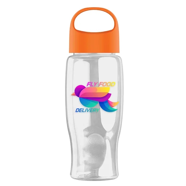 Poly-Pure - 27 Oz. Transparent Bottle With Oval Crest Lid... from ASI 40480 Koozie Group