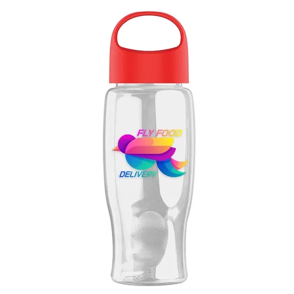 Poly-Pure - 27 Oz. Transparent Bottle With Oval Crest Lid... from ASI 40480 Koozie Group