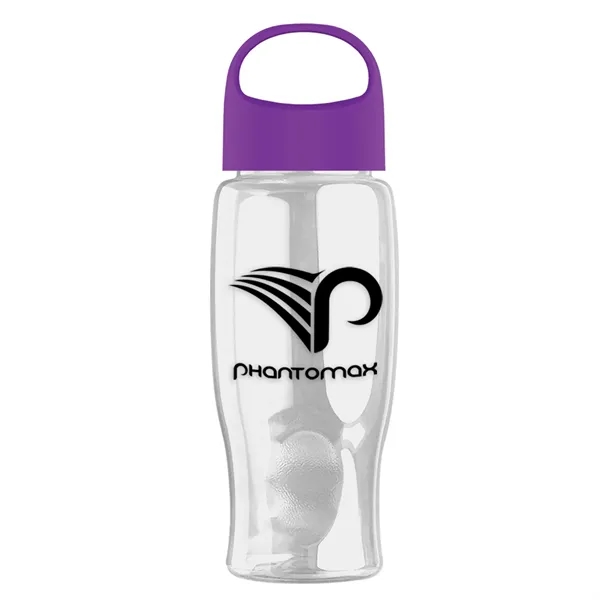 Poly-Pure - 27 Oz. Transparent Bottle With Oval Crest Lid... from ASI 40480 Koozie Group