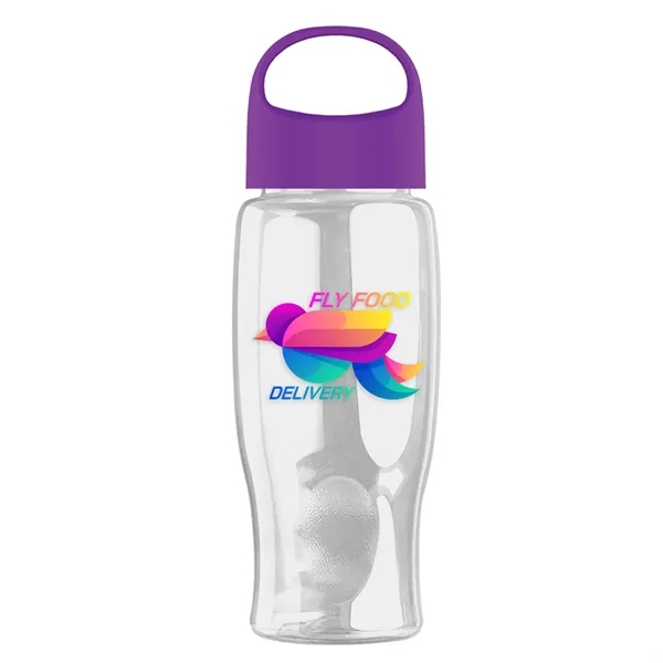 Poly-Pure - 27 Oz. Transparent Bottle With Oval Crest Lid... from ASI 40480 Koozie Group