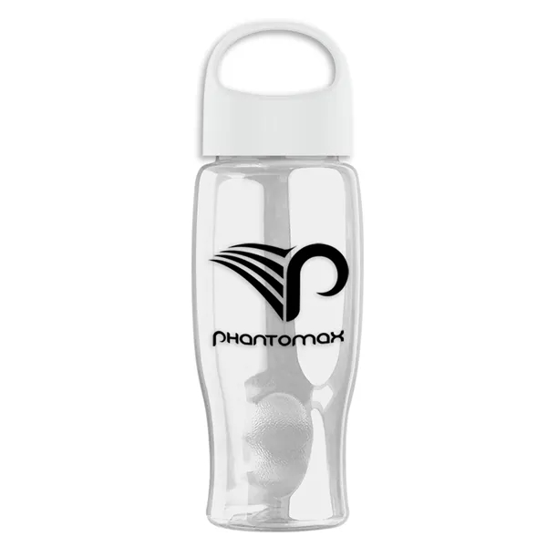 Poly-Pure - 27 Oz. Transparent Bottle With Oval Crest Lid... from ASI 40480 Koozie Group
