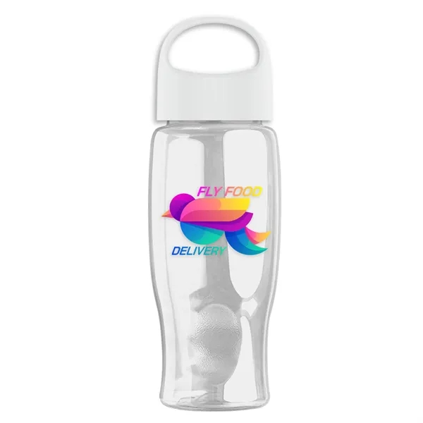 Poly-Pure - 27 Oz. Transparent Bottle With Oval Crest Lid... from ASI 40480 Koozie Group