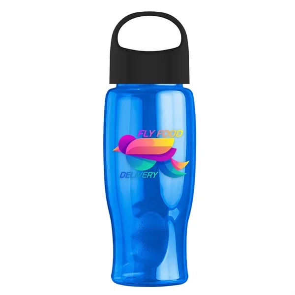 Poly-Pure - 27 Oz. Transparent Bottle With Oval Crest Lid... from ASI 40480 Koozie Group
