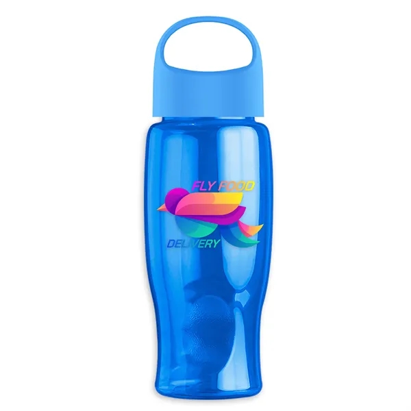 Poly-Pure - 27 Oz. Transparent Bottle With Oval Crest Lid... from ASI 40480 Koozie Group