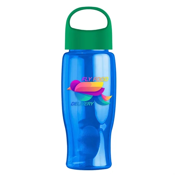 Poly-Pure - 27 Oz. Transparent Bottle With Oval Crest Lid... from ASI 40480 Koozie Group