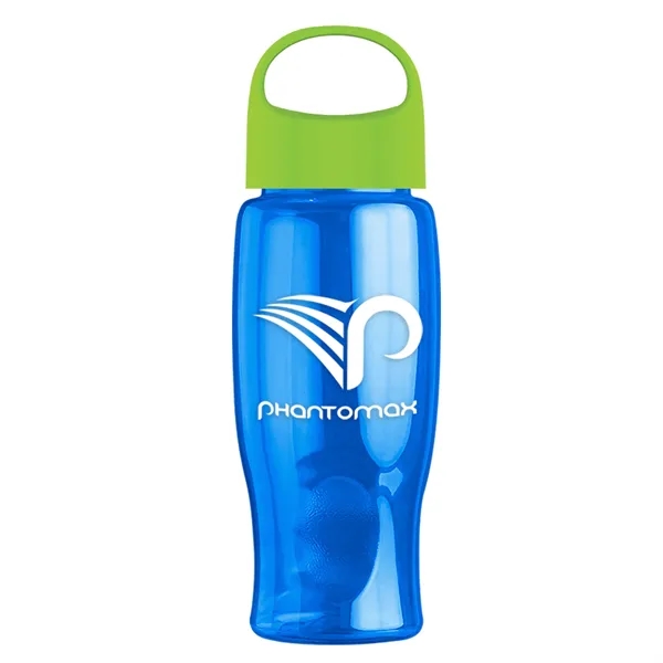 Poly-Pure - 27 Oz. Transparent Bottle With Oval Crest Lid... from ASI 40480 Koozie Group