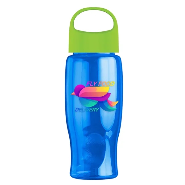 Poly-Pure - 27 Oz. Transparent Bottle With Oval Crest Lid... from ASI 40480 Koozie Group