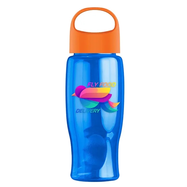 Poly-Pure - 27 Oz. Transparent Bottle With Oval Crest Lid... from ASI 40480 Koozie Group