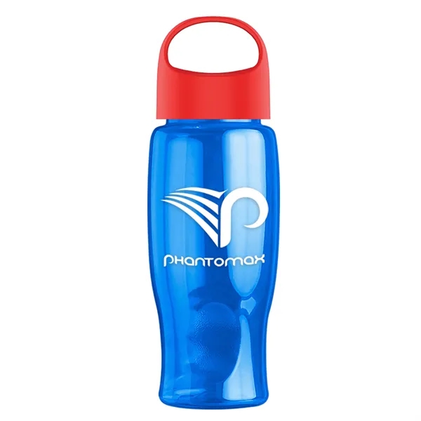 Poly-Pure - 27 Oz. Transparent Bottle With Oval Crest Lid... from ASI 40480 Koozie Group