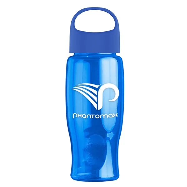Poly-Pure - 27 Oz. Transparent Bottle With Oval Crest Lid... from ASI 40480 Koozie Group