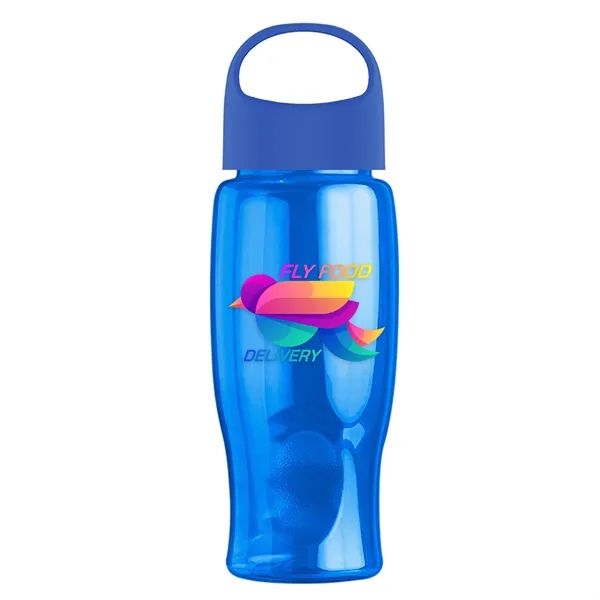 Poly-Pure - 27 Oz. Transparent Bottle With Oval Crest Lid... from ASI 40480 Koozie Group