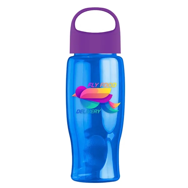 Poly-Pure - 27 Oz. Transparent Bottle With Oval Crest Lid... from ASI 40480 Koozie Group