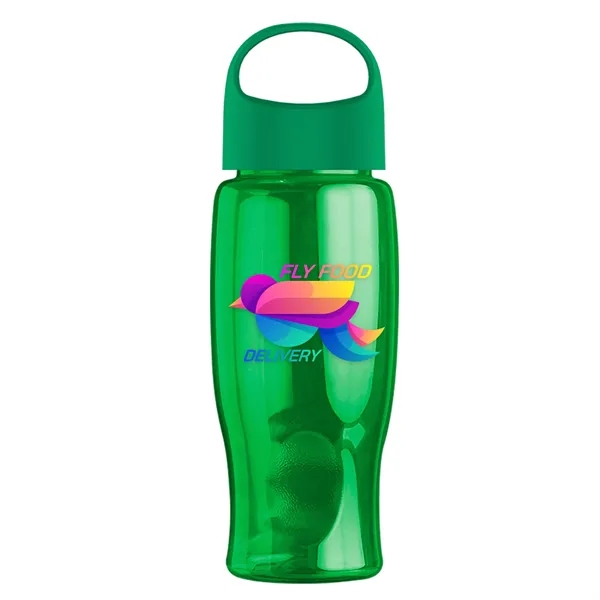 Poly-Pure - 27 Oz. Transparent Bottle With Oval Crest Lid... from ASI 40480 Koozie Group