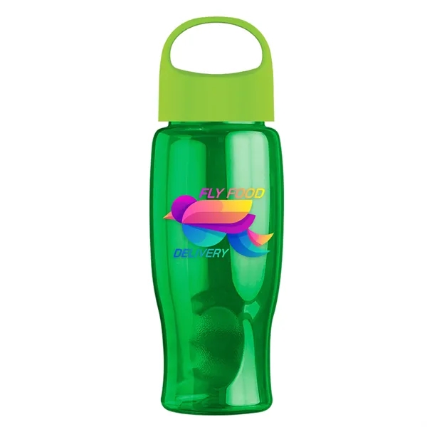 Poly-Pure - 27 Oz. Transparent Bottle With Oval Crest Lid... from ASI 40480 Koozie Group