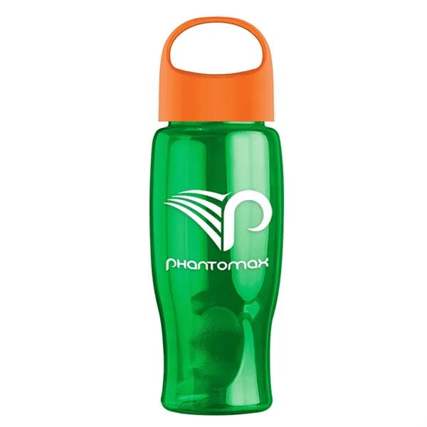 Poly-Pure - 27 Oz. Transparent Bottle With Oval Crest Lid... from ASI 40480 Koozie Group