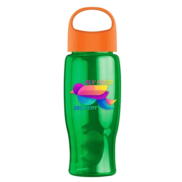 Poly-Pure - 27 Oz. Transparent Bottle With Oval Crest Lid... from ASI 40480 Koozie Group